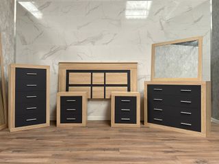 CONJUNTO DE DORMITORIO CABECERO + MESITAS DE NOCHE