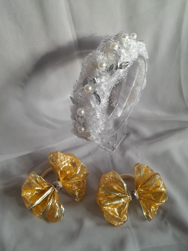 Diadema ancha niña, comunión, fiesta, evento