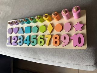 Juego madera numeros