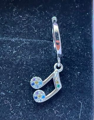 Pendientes plata notas de música