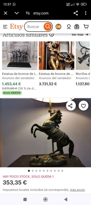 Làmpara de mesa ... Vintage. Para María L.