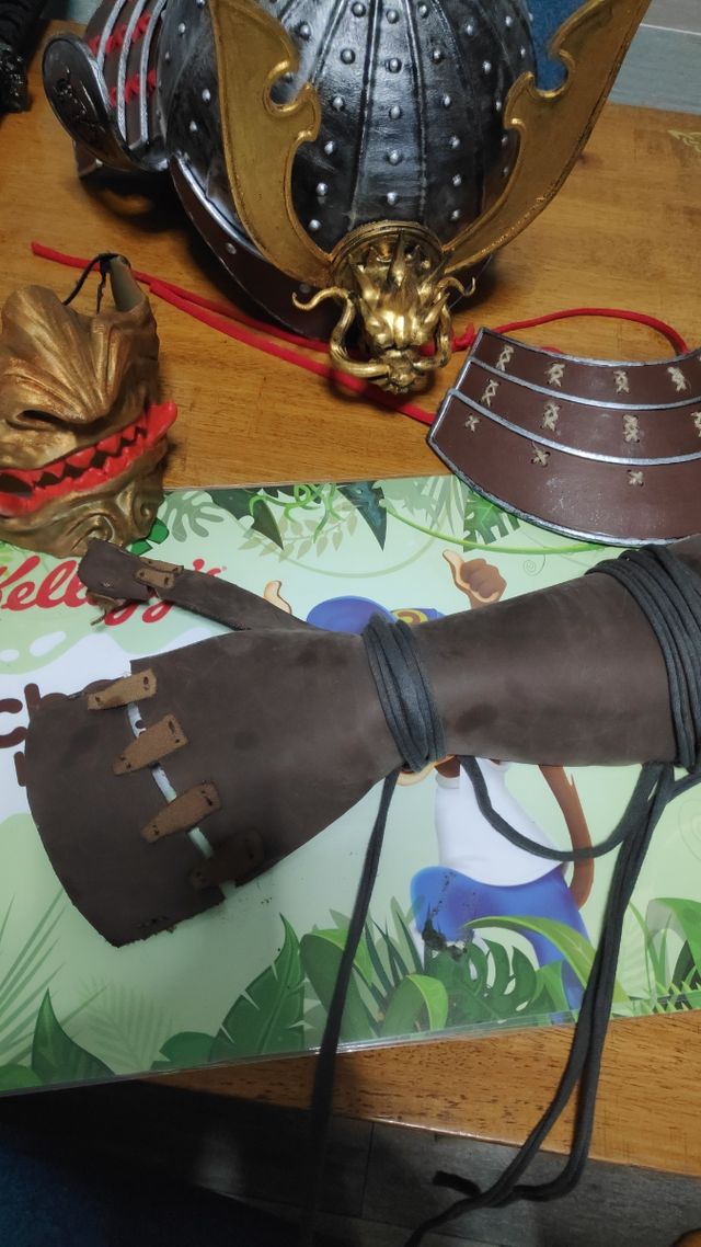 Armadura samura cuero para larp, cosplay