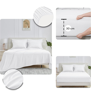 5 piezas de cama 190 tamaño king color blanco