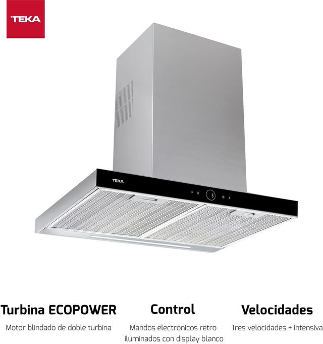 Teka DLH 786 T - Cappa di scarico 70 cm, comandi