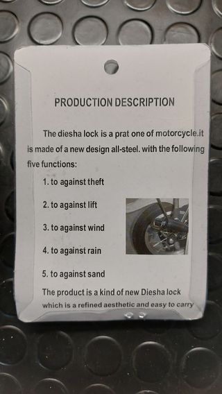 Cadeado Moto Travão de Disco