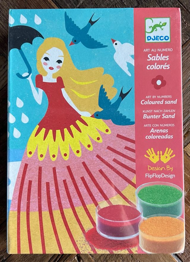 Manualidad para pintar con arenas Djeco nuevo