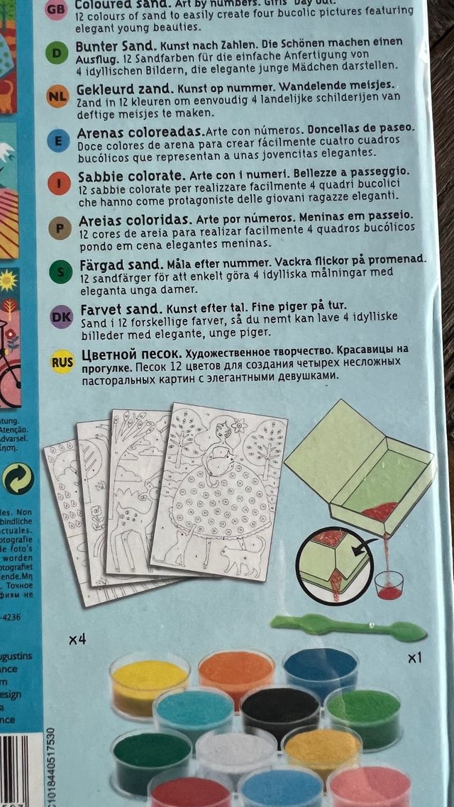 Manualidad para pintar con arenas Djeco nuevo