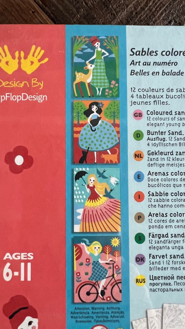 Manualidad para pintar con arenas Djeco nuevo