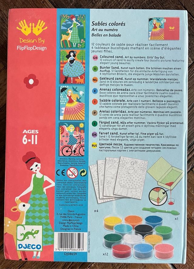 Manualidad para pintar con arenas Djeco nuevo