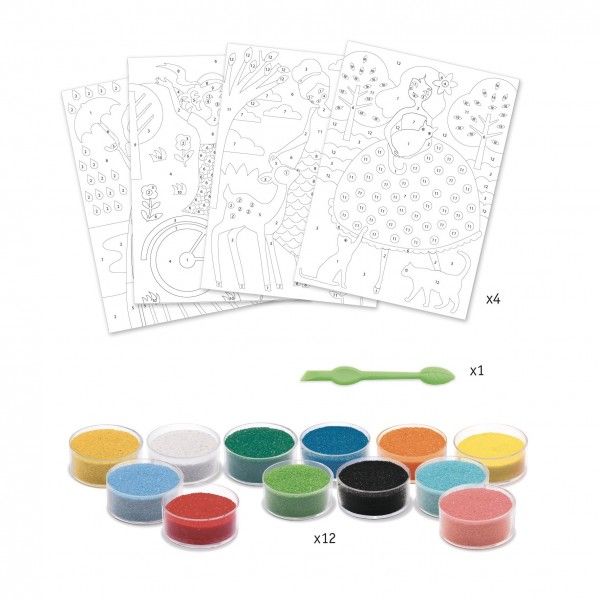 Manualidad para pintar con arenas Djeco nuevo