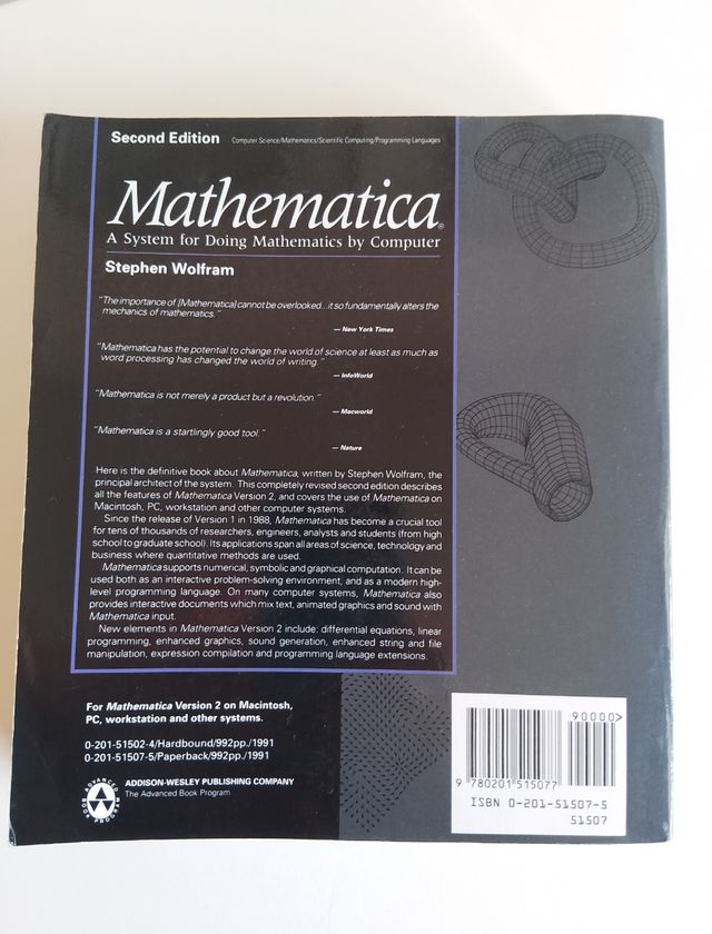 Mathematica: A System for Doing Mathematics by Computer
