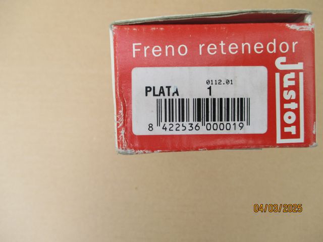 FRENO RETENEDOR JUSTOR 1-1G PLATA (0112.1)
