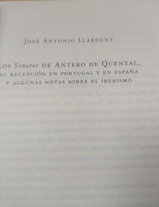 Sonetos. Antero de Quental