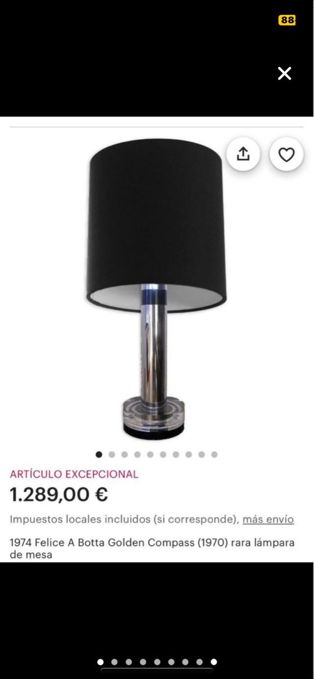 Lampara diseño años 70