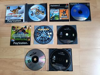 CONSOLA PLAYSTATION SLIM+CABLES,2 MANDOS+JUEGOS
