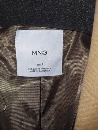 Abrigo largo lana Mango camel
