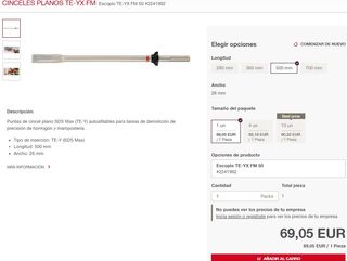 Cinceles TE-YX SDS Max Hilti