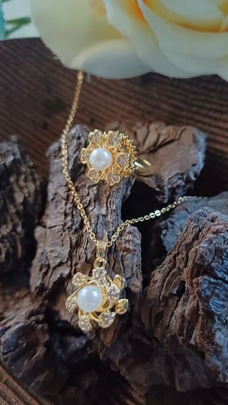 Conjunto acero antiestrés perla