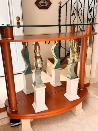 Recibidor de madera para entrada