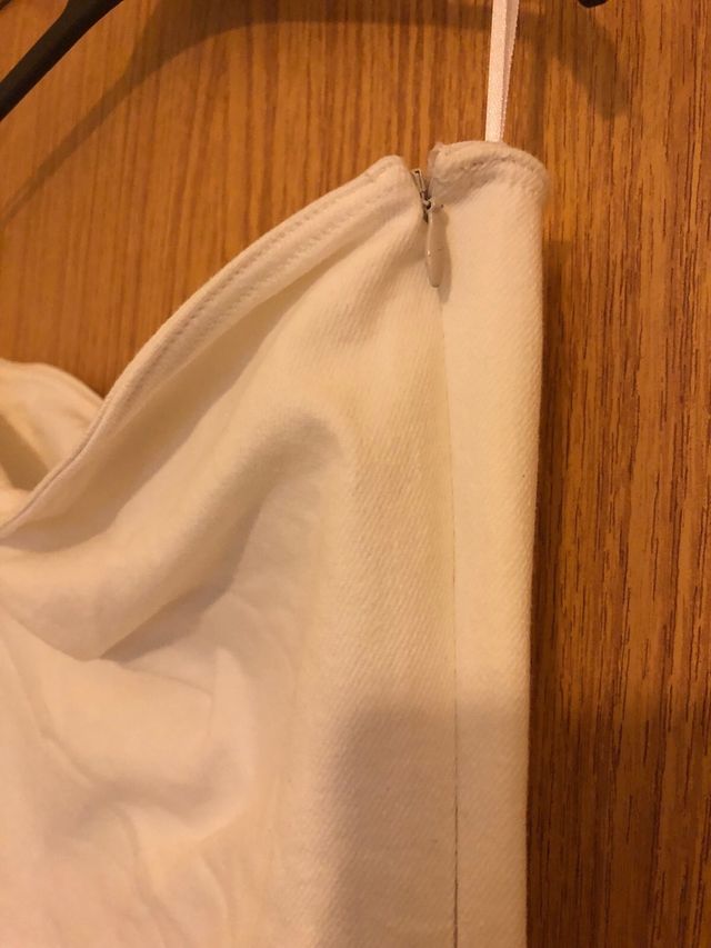 Falda tubo vaquera blanca