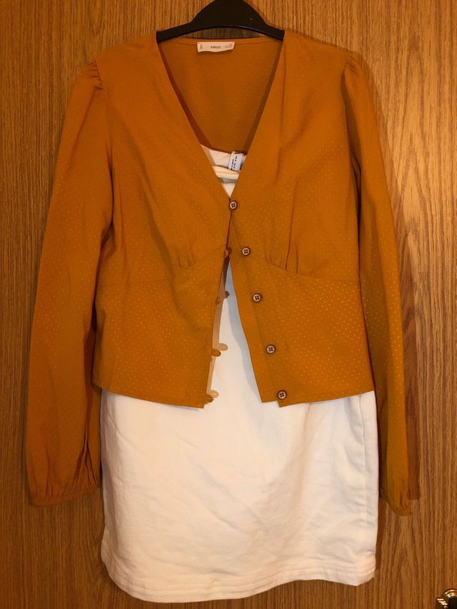 Falda tubo vaquera blanca