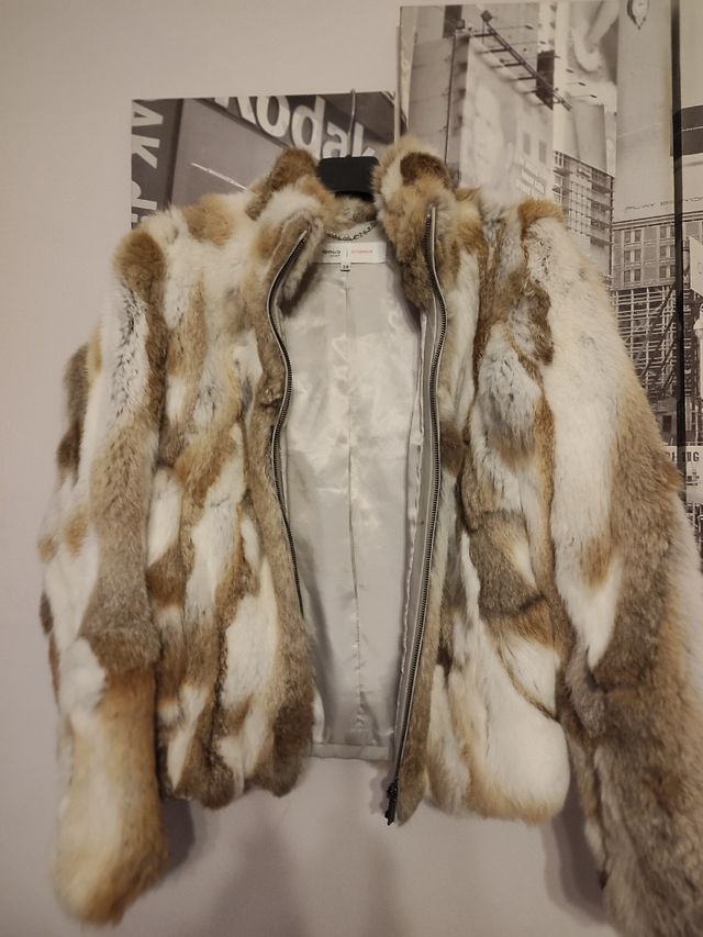 Cazadora piel de conejo Corte Ingles, puesto 2 vec
