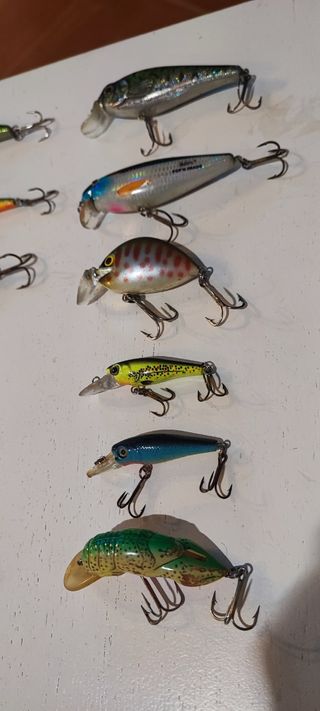 Lote señuelos para pesca de black bass.