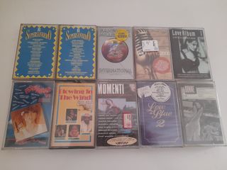 Musicassette lotto 10 pezzi sanremo e vari
