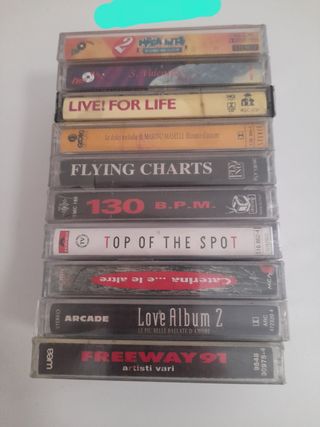Musicassette lotto 10 pezzi dance misti