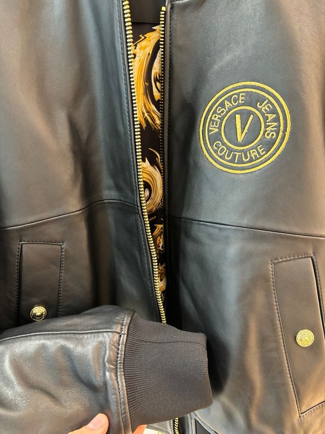 Caqueta bomber cuero VERSACE JEANS COUTURE