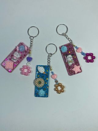 3 portachiavi in resina sweet kawaii