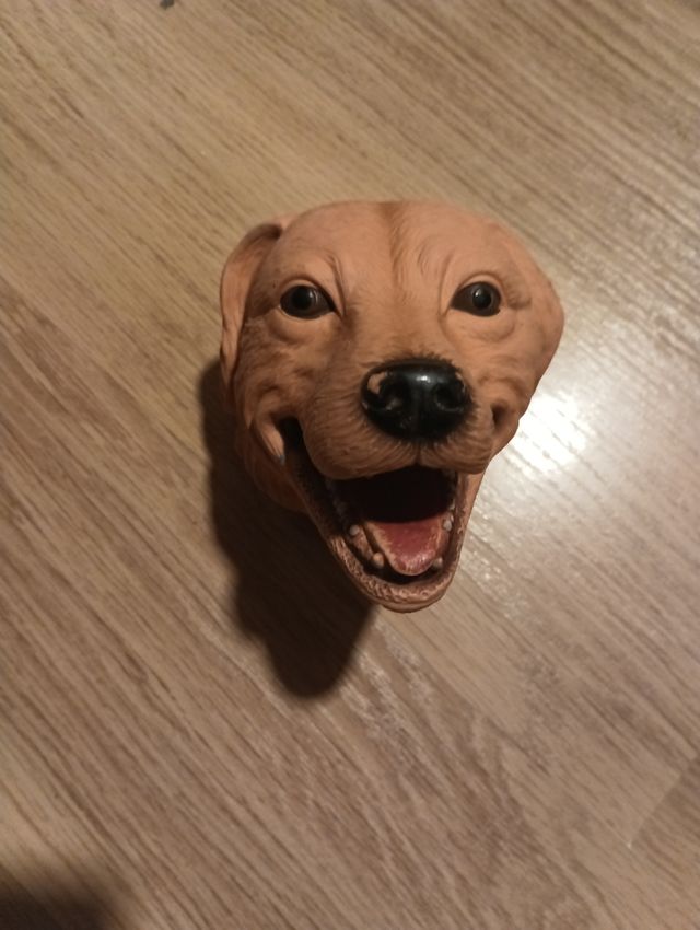 Marioneta de mano cabeza perro