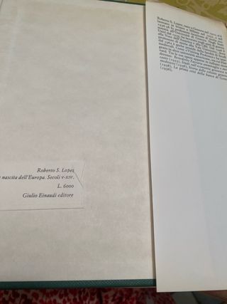 La nascita dell'Europa. Ed. Einaudi