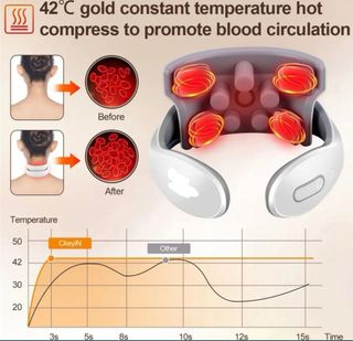 Aparelho massajador de pescoço coluna Cervical