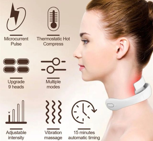 Aparelho massajador de pescoço coluna Cervical
