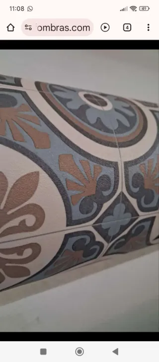 ALFOMBRA DE VINILO PVC CON AZUL