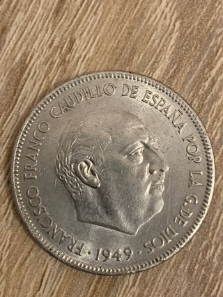 5 pesetas 1949 estrella 50