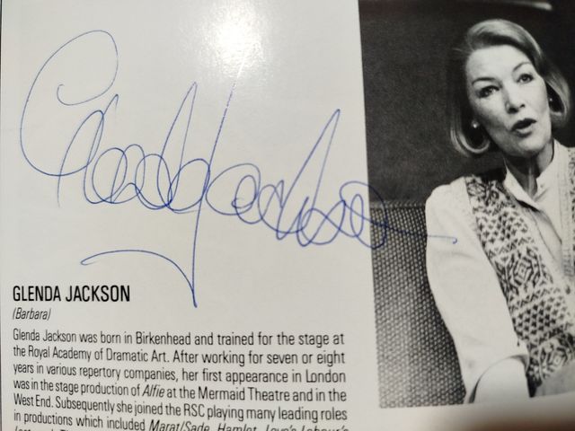 AUTOGRAFOS PETER O'TOOLE, GLENDA JACKSON