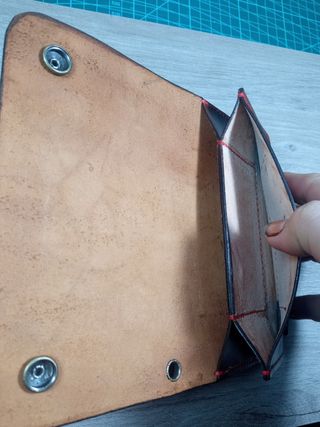 Cartera biker de cuero"Pájaro Loco"