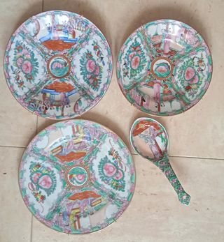 Platos decorativos motivos chinos