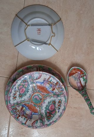 Platos decorativos motivos chinos