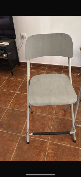 3 Taburetes cocina bar Franklin Ikea gris