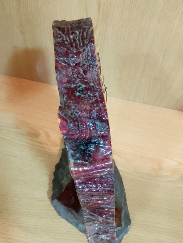 Reloj artesanal madera y pizarra