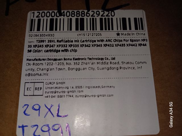 CARTUCHOS RECARGABLES  ARC EPSON 29XL