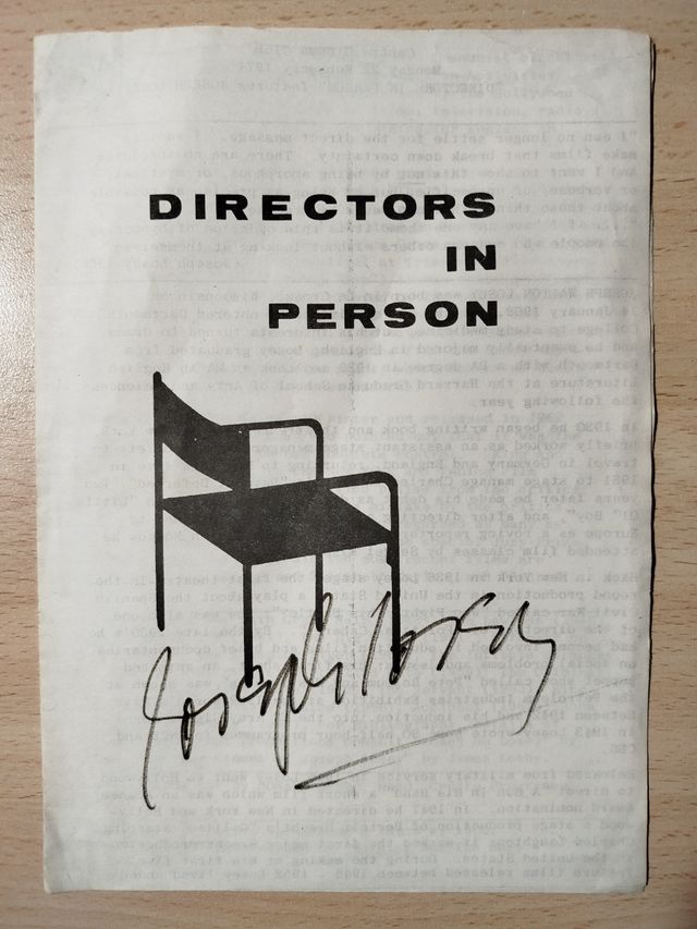 AUTOGRAFO JOSEFH LOSEY