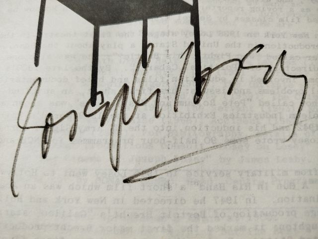 AUTOGRAFO JOSEFH LOSEY