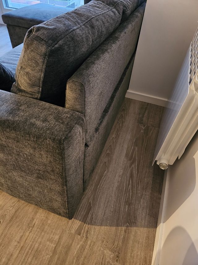 Sofá reversible NUEVO gris oscuro.