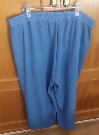 Camiseta azul con estampado mujer
