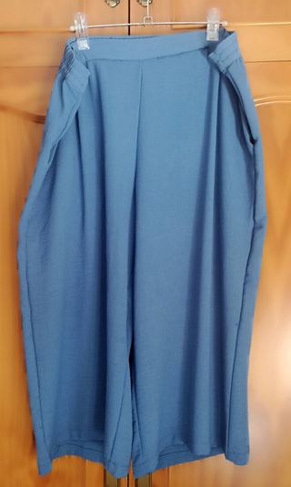 Camiseta azul con estampado mujer