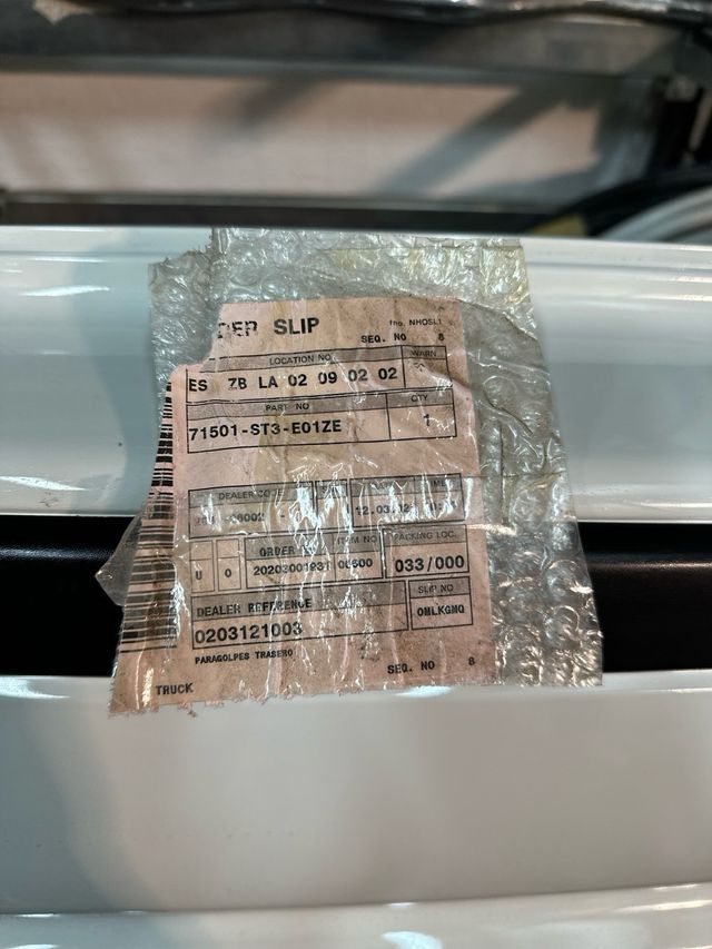 Paragolpes trasero Honda Civic MB3 original